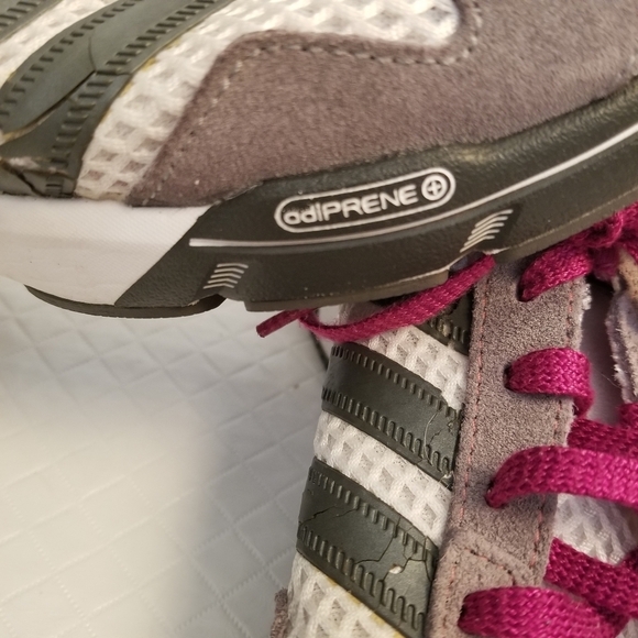 Adidas Marathon 10 Men's 11 White Low Top Sneakers Trainers SEE PHOTOS FLAW - Picture 4 of 11